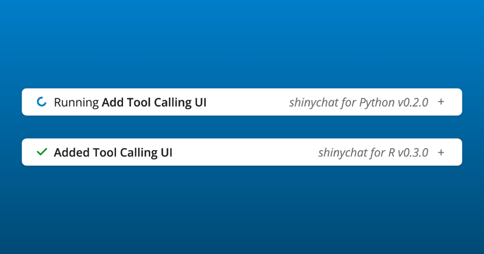 Tool Calling UI in shinychat